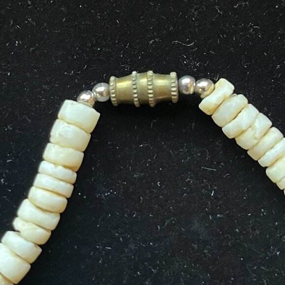 VTG Pink Conch Shell and Puka Shell Necklace 17.5" Beach Style Islands Boho - Picture 9 of 9